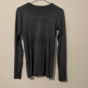 Grey Lululemon running top. Great condition.